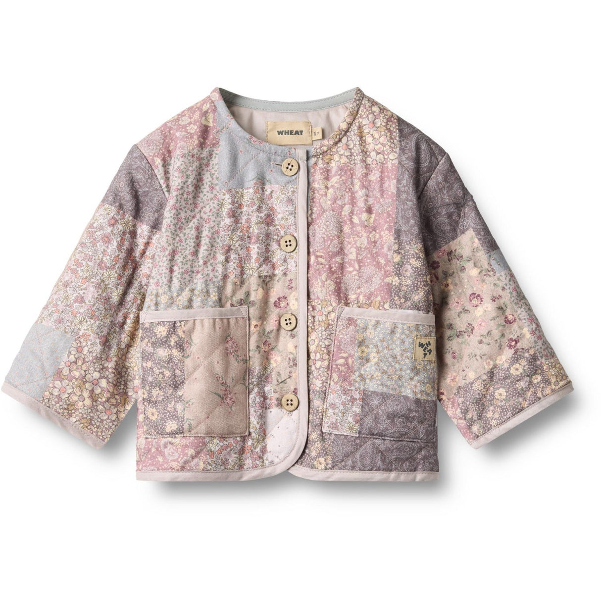Wheat Patchwork Flowers Quilt Jacka Ima