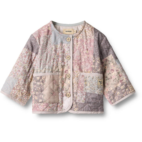 Wheat Patchwork Flowers Quilt Jacka Ima