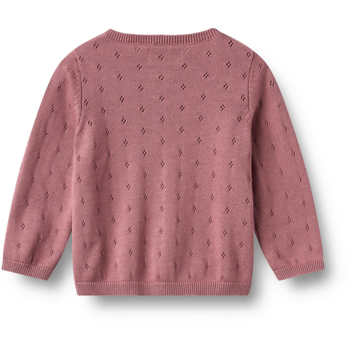 Wheat Warm Lilac Stickad Cardigan Maia