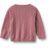 Wheat Warm Lilac Stickad Cardigan Maia