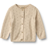 Wheat Offwhite Stickad Cardigan Maia