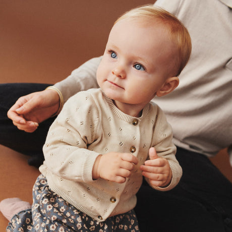Wheat Offwhite Stickad Cardigan Maia