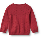 Wheat Red Cherry Stickad Cardigan Maia