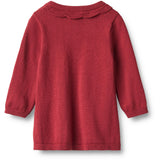 Wheat Red Cherry Stickad Klänning L/S Nannie