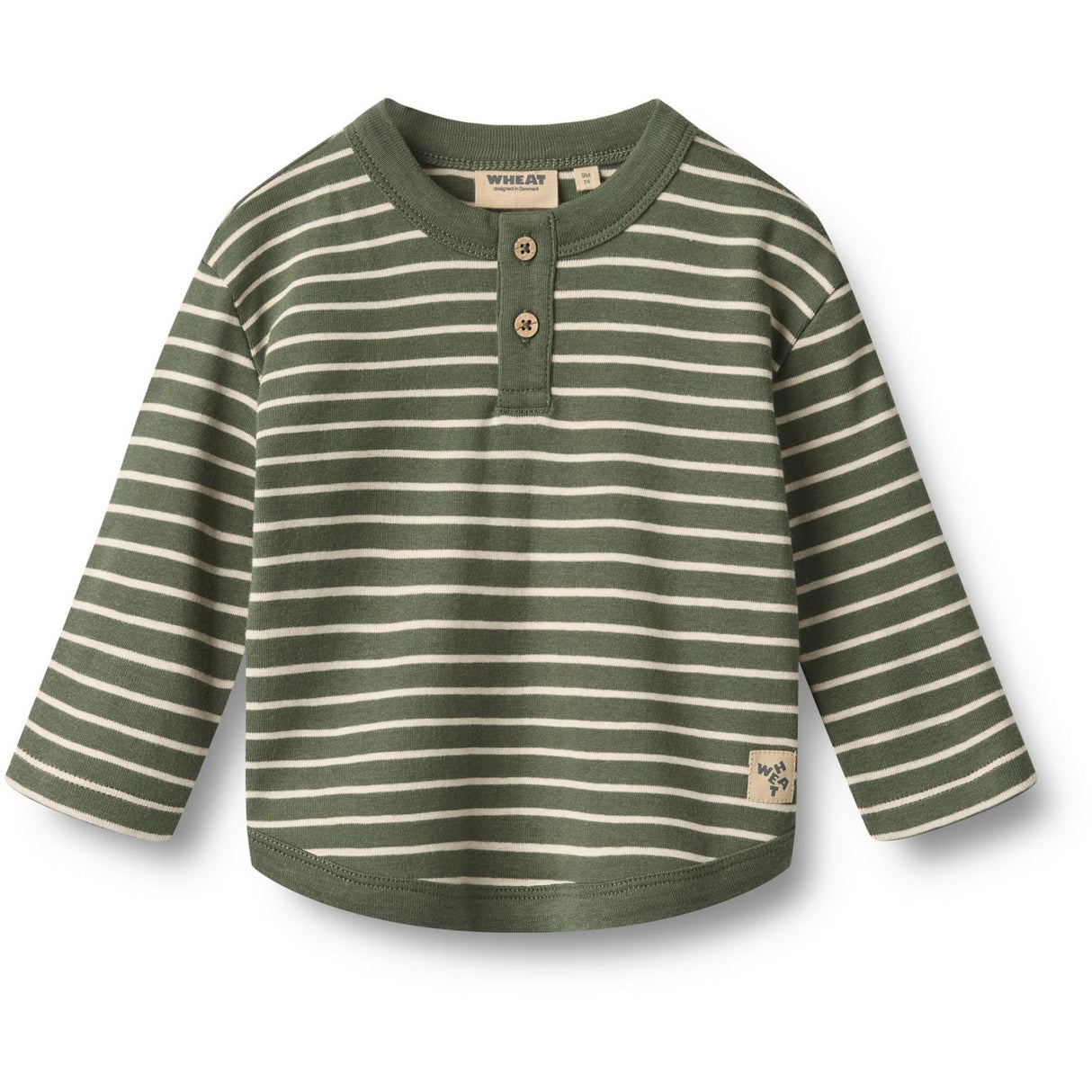 Wheat Dark Green Stripe Blus Osvald