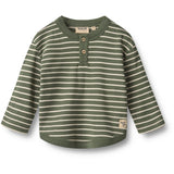 Wheat Dark Green Stripe Blus Osvald