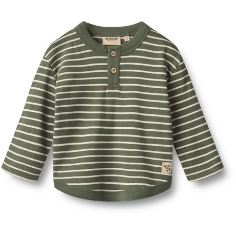 Wheat Dark Green Stripe Blus Osvald