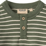 Wheat Dark Green Stripe Blus Osvald