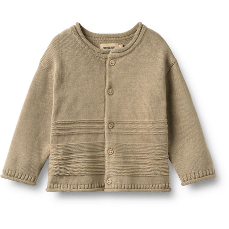 Wheat Gravel Stickad Cardigan L/S Gunnar