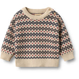 Wheat Greyblue Jacquard Pullover Harlow