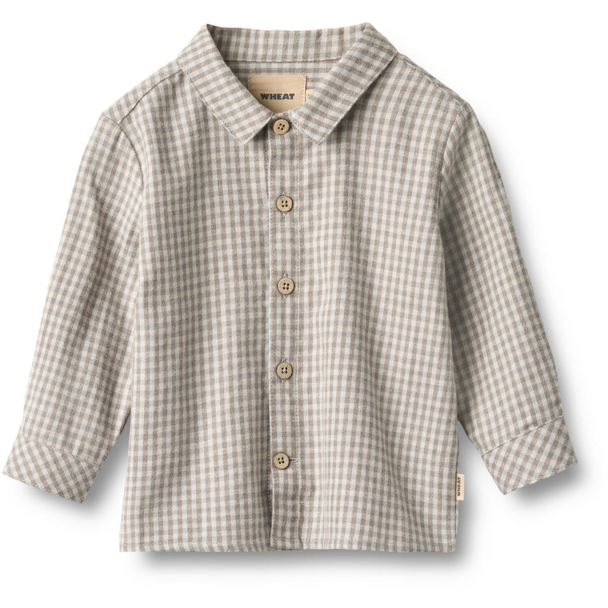 Wheat Greybrown Check Skjorta L/S Oscar