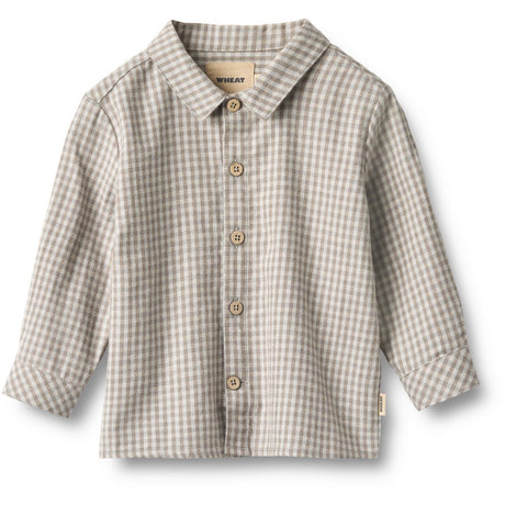 Wheat Greybrown Check Skjorta L/S Oscar