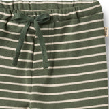 Wheat Dark Green Stripe Jersey Byxor Manfred