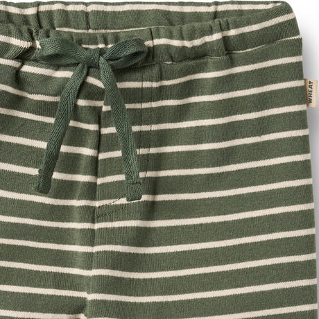 Wheat Dark Green Stripe Jersey Byxor Manfred