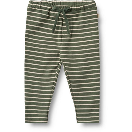 Wheat Dark Green Stripe Jersey Byxor Manfred