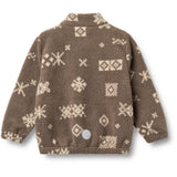 Wheat Dry Wood Jacquard Fleece Jacka Helge