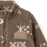 Wheat Dry Wood Jacquard Fleece Jacka Helge
