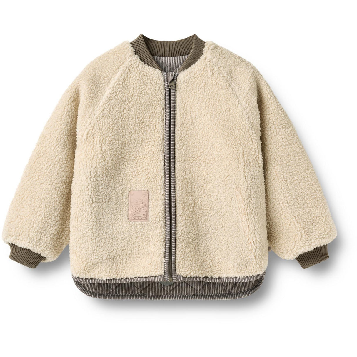 Wheat Brown Stripe Vändbar Thermo Jacka Lake