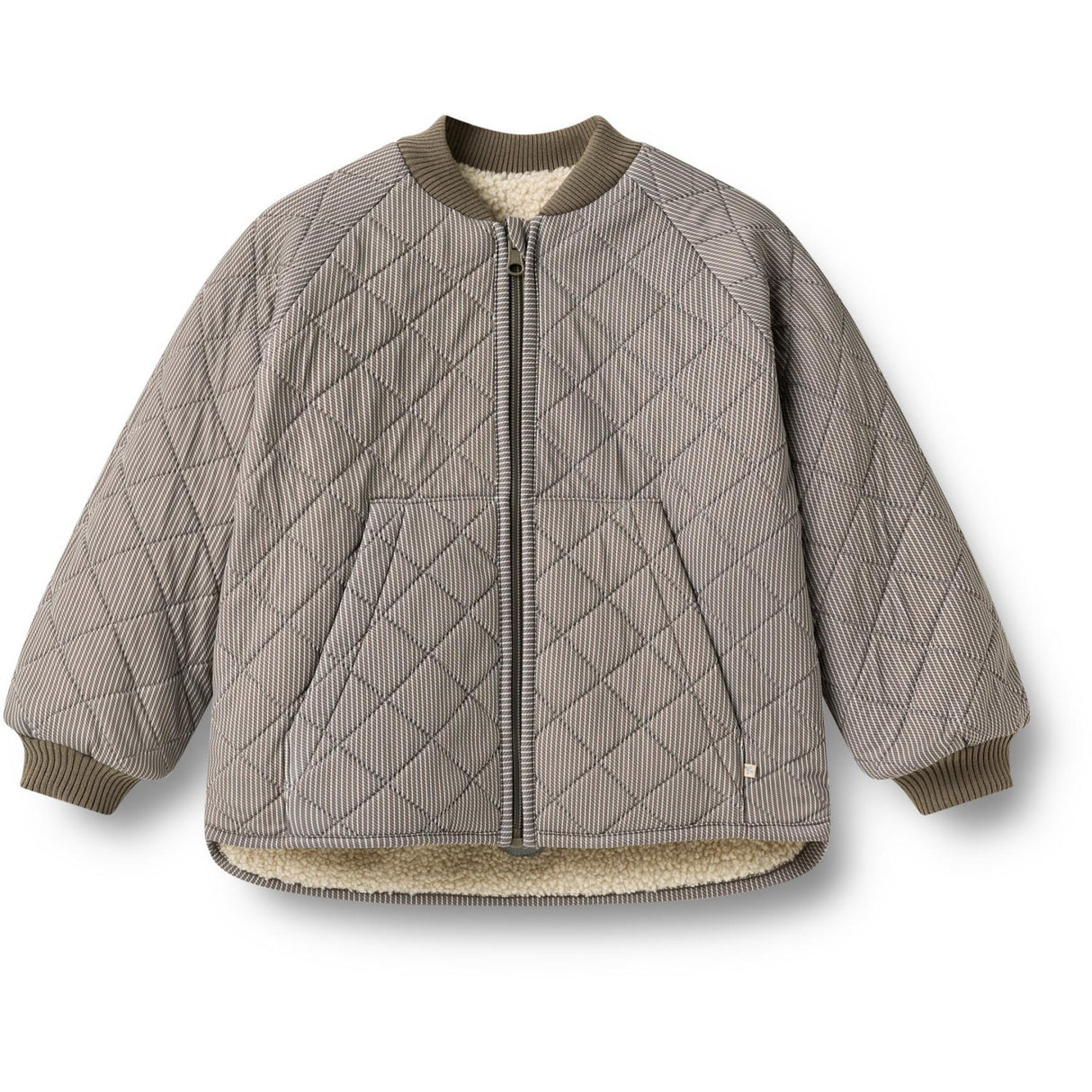 Wheat Brown Stripe Vändbar Thermo Jacka Lake