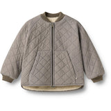 Wheat Brown Stripe Vändbar Thermo Jacka Lake