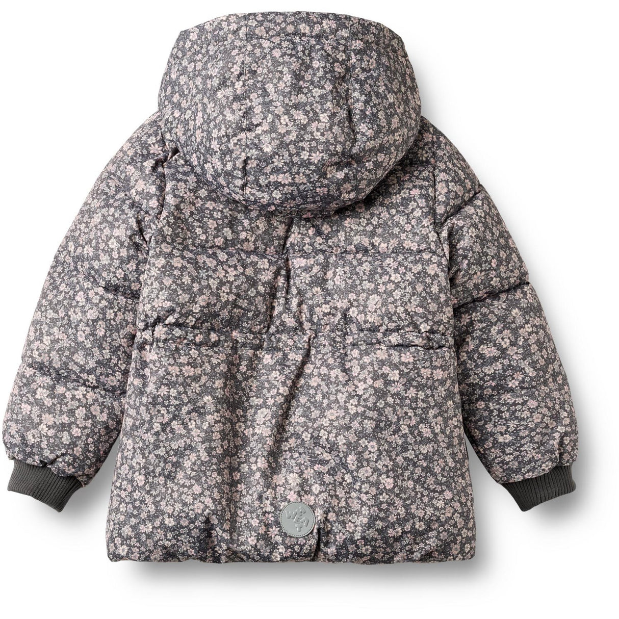Wheat Dark Charcoal Flowers Puffer Jacka Eli