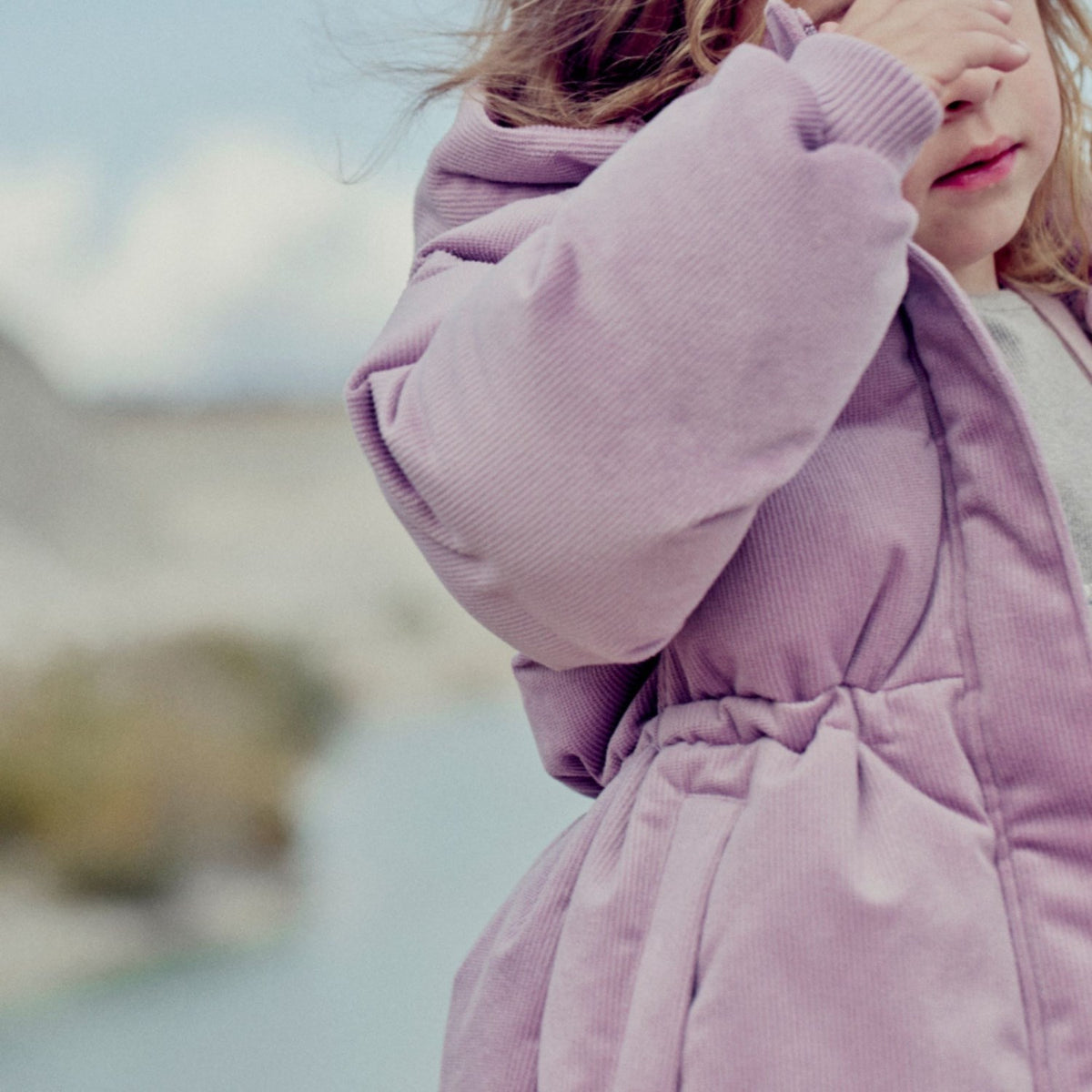 Wheat Lavender Puffer Jacka Eli