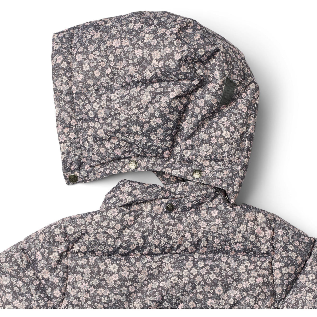 Wheat Dark Charcoal Flowers Puffer Jacka Eli