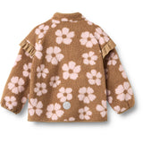 Wheat Warm Hazel Flowers Fleece Jacka Ellena