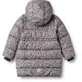 Wheat Dark Charcoal Flowers Puffer Täcka Yrsa