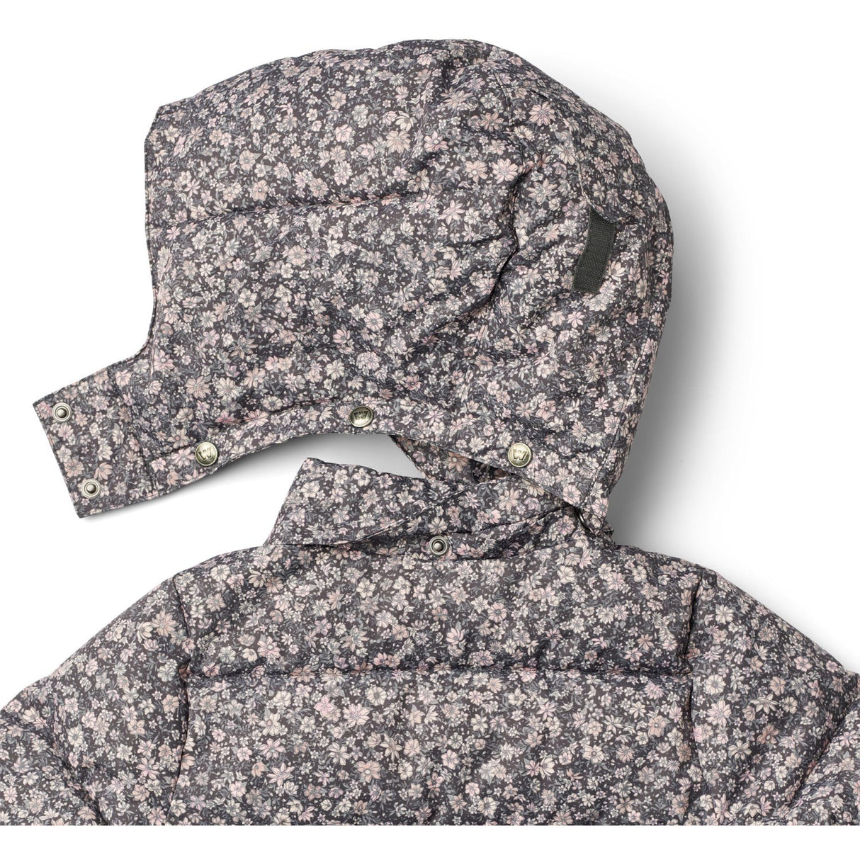 Wheat Dark Charcoal Flowers Puffer Täcka Yrsa