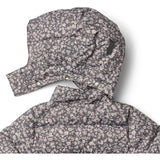 Wheat Dark Charcoal Flowers Puffer Täcka Yrsa