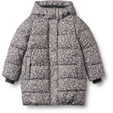 Wheat Dark Charcoal Flowers Puffer Täcka Yrsa