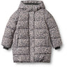 Wheat Dark Charcoal Flowers Puffer Täcka Yrsa