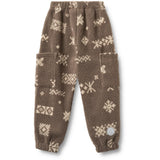Wheat Dry Wood Jacquard Fleece Byxor Suun