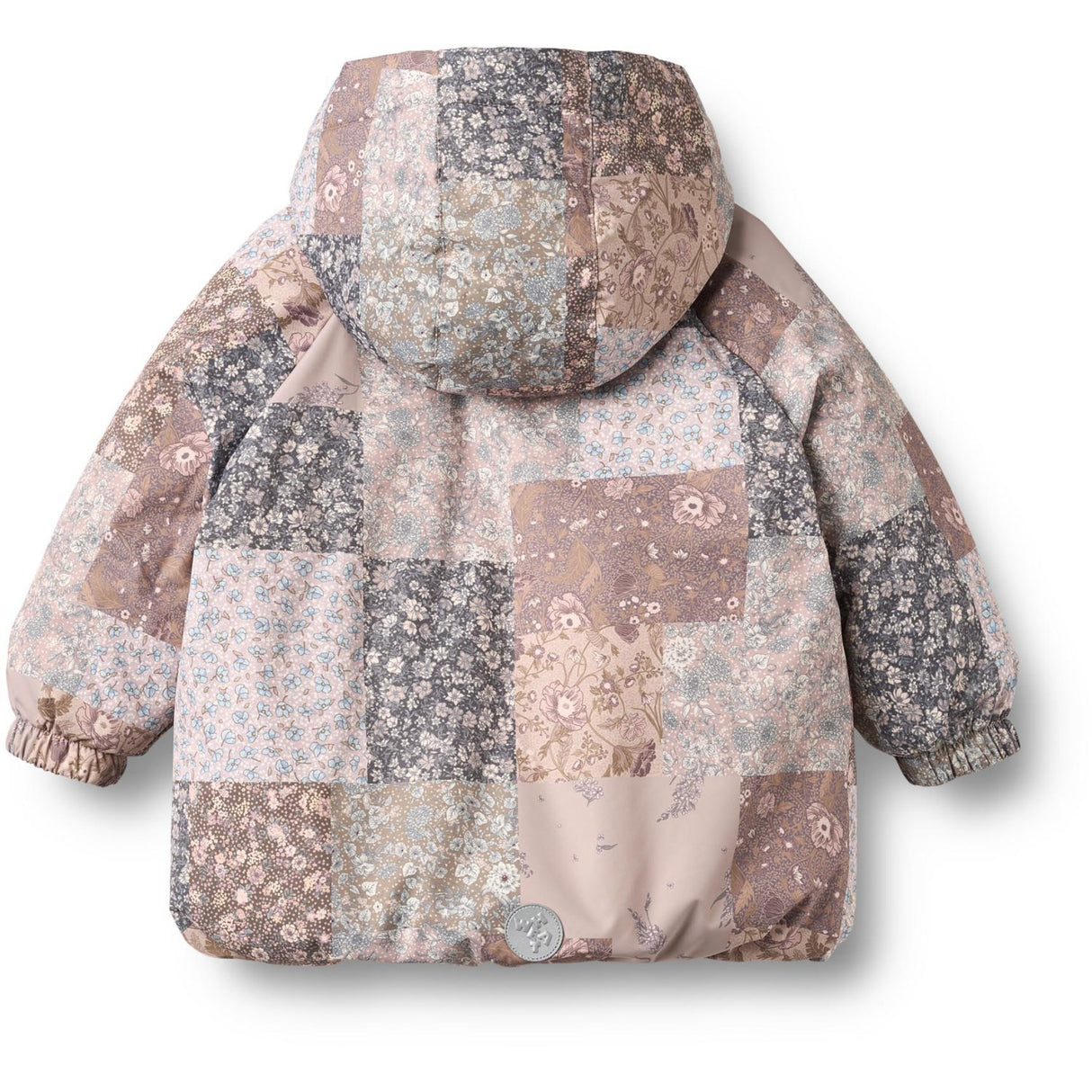 Wheat Patchwork Flowers Puffer Jacka Billo