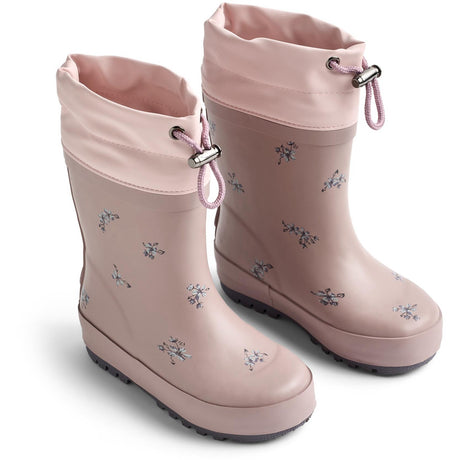 Wheat Dry Rose Flowers Rubber Stövlar Thermo