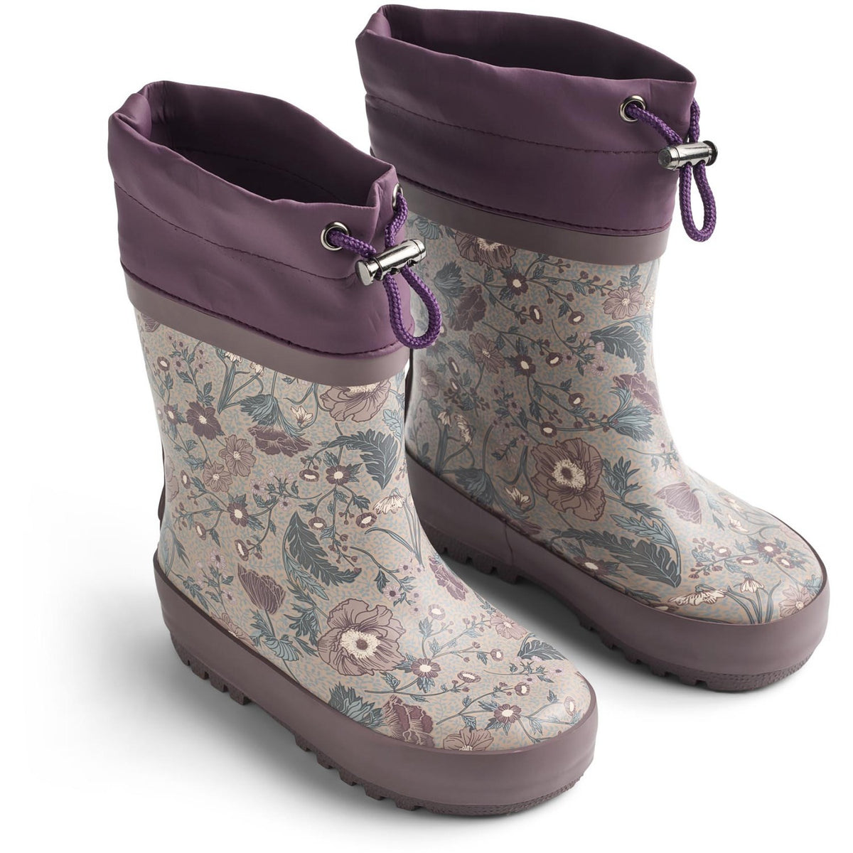 Wheat Soft Sand Flowers Rubber Stövlar Thermo