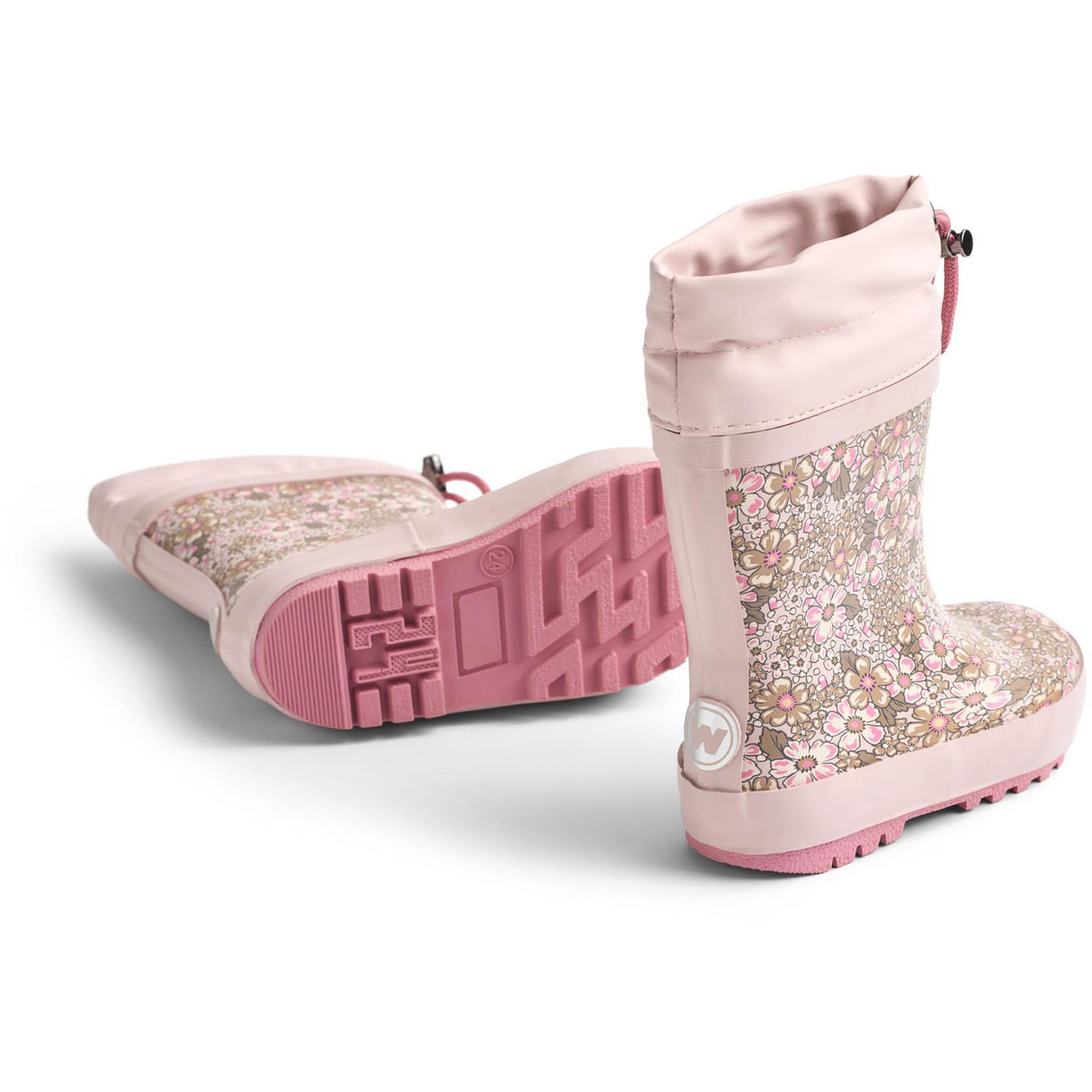 Wheat Dim Rose Flowers Rubber Stövlar Thermo
