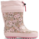 Wheat Dim Rose Flowers Rubber Stövlar Thermo