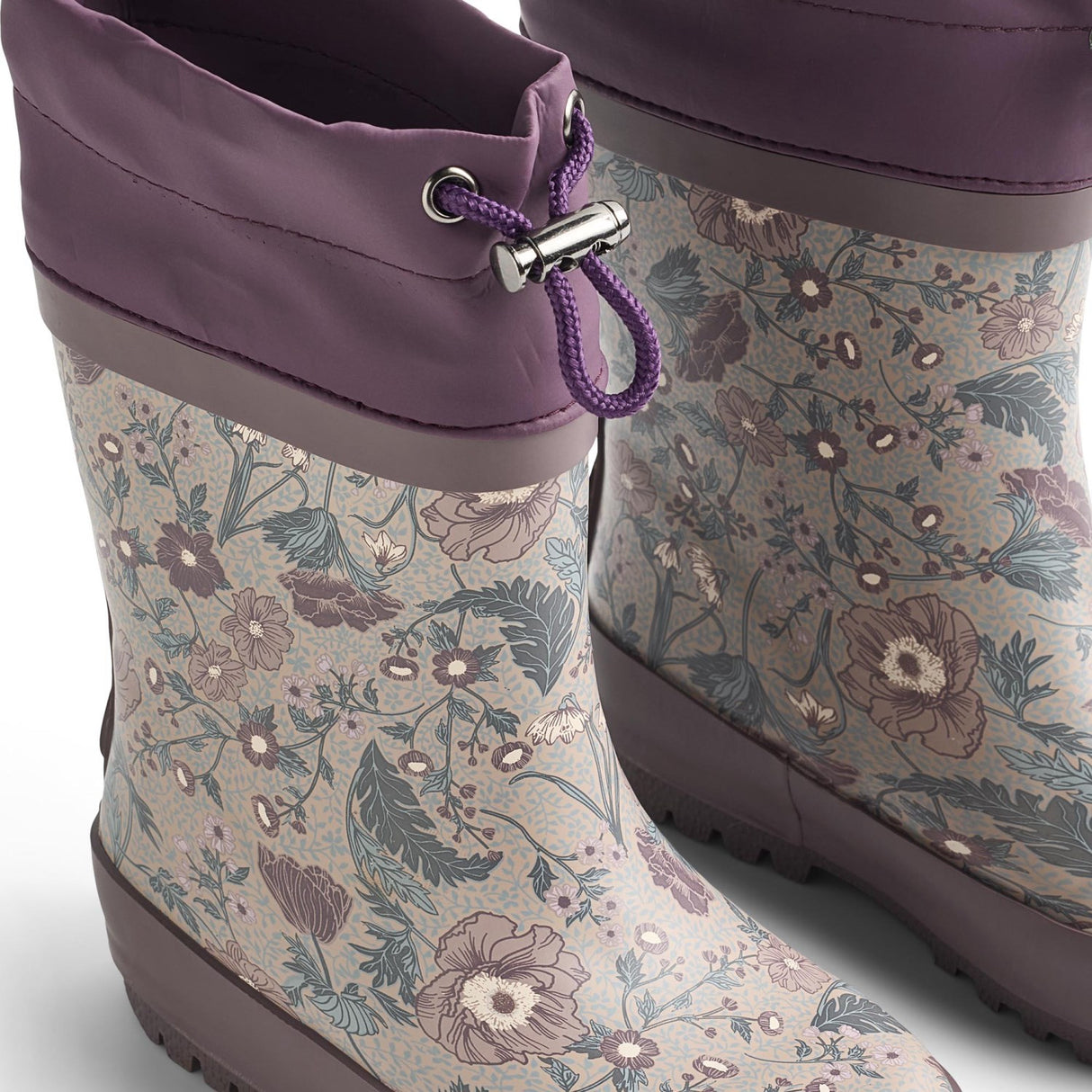 Wheat Soft Sand Flowers Rubber Stövlar Thermo