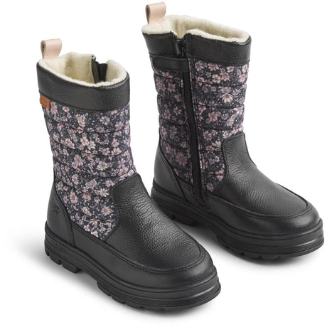 Wheat Dark Charcoal Flowers Winterboot Koa Tex