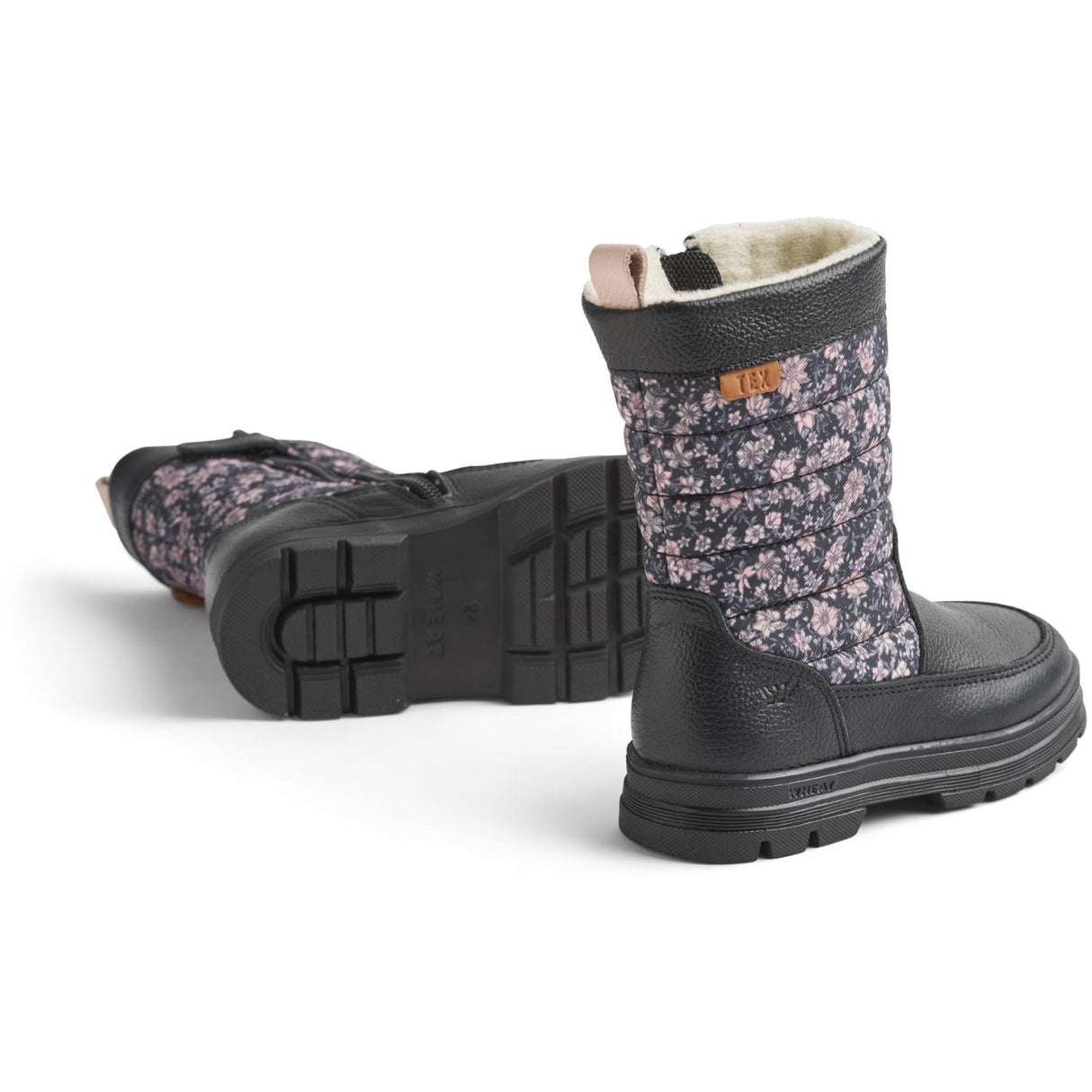 Wheat Dark Charcoal Flowers Winterboot Koa Tex