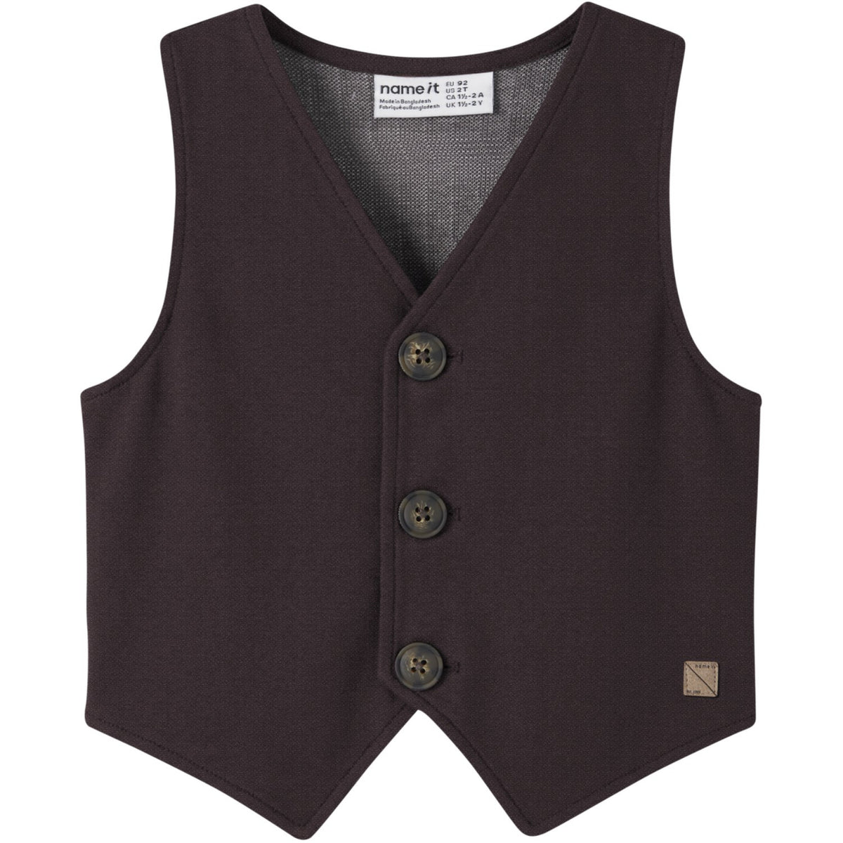 Name It Chocolate Plum Solid Nmmrobino Väst Unb