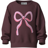 Name It Catawba Grape Bow Nmfvenus Ls Nreg Sweat Bru