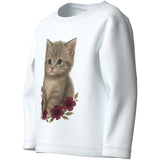 Name It Bright White Cute Kitten Nmfvotea Ls Nreg Topp