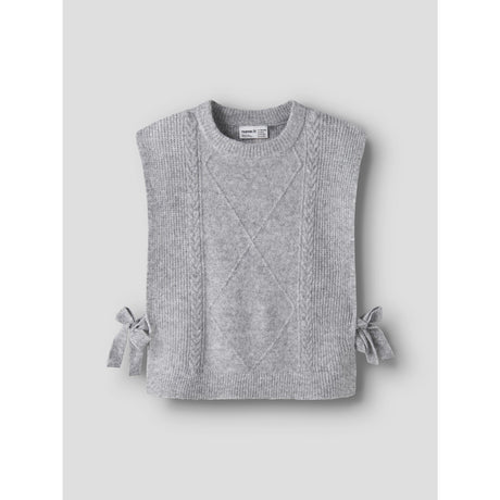 Name It Grey Melange Nkfrianni Stickad Väst