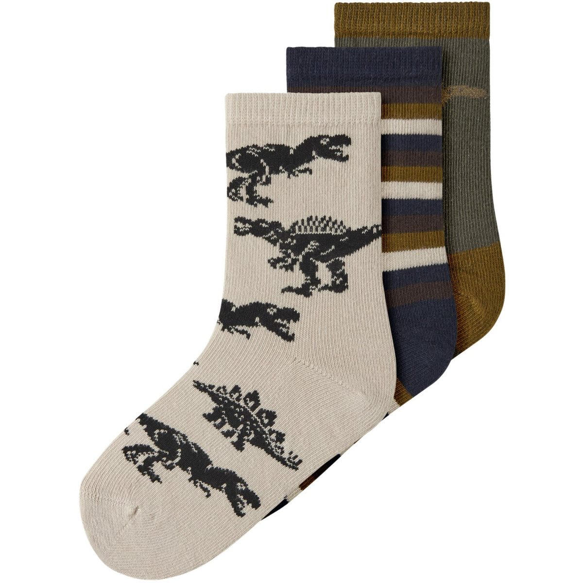 Name It Island Fossil Nmmreg 3-Pack Strumpor