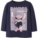 Name It Evening Blue Nmfoda Stitch Ls Nreg Topp Låda Wdi
