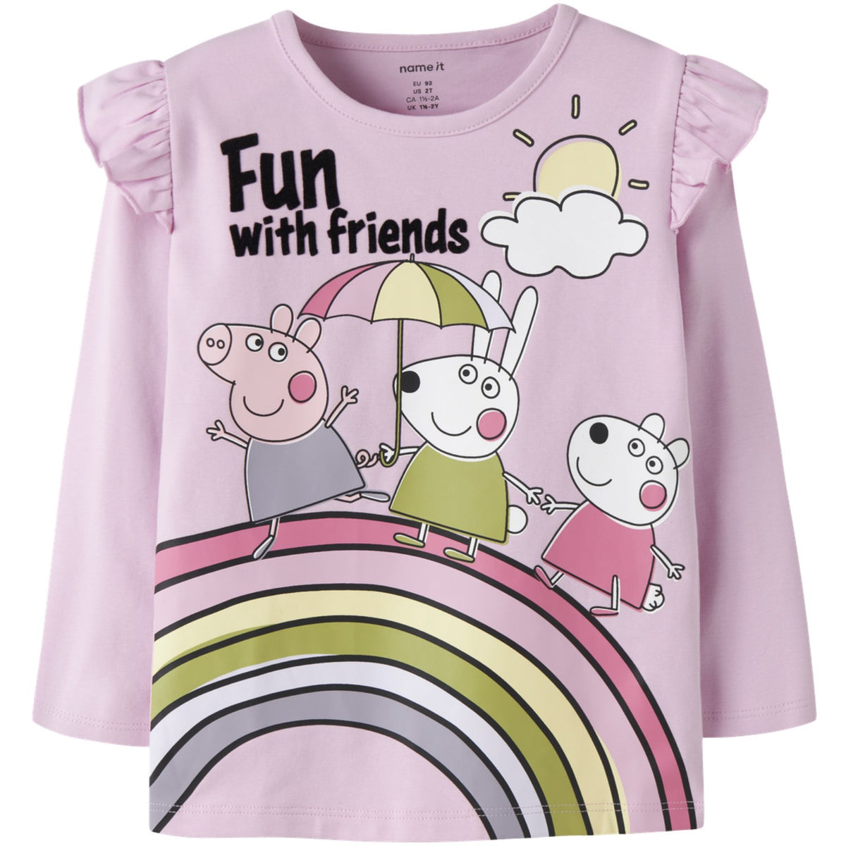 Name It Full Blooming Pink Nmfomba Peppa Ls Nreg Topp Låda Cplg