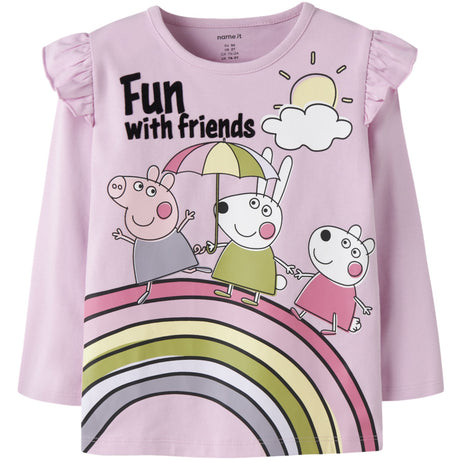 Name It Full Blooming Pink Nmfomba Peppa Ls Nreg Topp Box Cplg